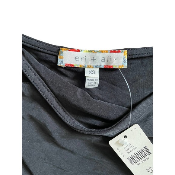 NWT Eri + Ali Womens Regular Fit One Shoulder Top Blouse Lightweight Size XS - Picture 4 of 7